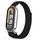 Per Xiaomi Mi Band 8 cinturino in nylon con anello in metallo (argento + nero) Per Xiaomi Mi Band 8 cinturino in nylon con anello in metallo (argento + nero)