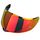 Lente per casco moto con punte antiappannamento per SOMAN K1/K3SV/K5, colore: Dark Tea Revo Red Lente per casco moto con punte antiappannamento per SOMAN K1/K3SV/K5, colore: Dark Tea Revo Red