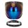 Lente antivento a tre pulsanti per casco moto con staffa (placcatura blu) Lente antivento a tre pulsanti per casco moto con staffa (placcatura blu)