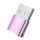 WH-7659 2pcs Adattatore USB 2.0 maschio a USB-C / Type-C femmina, supporto ricarica e trasmissione dati (rosa) WH-7659 2pcs Adattatore USB 2.0 maschio a USB-C / Type-C femmina, supporto ricarica e trasmissione dati (rosa)