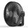 Ventilatore da campeggio per tenda portatile da esterno ricaricabile multifunzionale a LED (nero) Ventilatore da campeggio per tenda portatile da esterno ricaricabile multifunzionale a LED (nero)