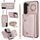 Custodia per cellulare con cerniera per Samsung Galaxy S23 5G con doppio cordino (oro rosa) Custodia per cellulare con cerniera per Samsung Galaxy S23 5G con doppio cordino (oro rosa)