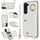 Custodia per cellulare con cerniera per Samsung Galaxy S23 5G con doppio cordino (bianco) Custodia per cellulare con cerniera per Samsung Galaxy S23 5G con doppio cordino (bianco)