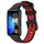 Per cinturino di ricambio in silicone bicolore Huawei Band 8 (nero rosso)