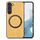 Per Samsung Galaxy S22+ 5G Custodia per cellulare con cover posteriore in pelle tinta unita (gialla) Per Samsung Galaxy S22+ 5G Custodia per cellulare con cover posteriore in pelle tinta unita (gialla)