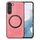 Per Samsung Galaxy S22+ 5G Custodia per telefono con cover posteriore in pelle tinta unita (rosa) Per Samsung Galaxy S22+ 5G Custodia per telefono con cover posteriore in pelle tinta unita (rosa)