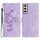 Per Samsung Galaxy S22+ 5G Custodia per telefono in pelle con motivo a farfalla con fiore (viola) Per Samsung Galaxy S22+ 5G Custodia per telefono in pelle con motivo a farfalla con fiore (viola)