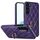 Per Samsung Galaxy S23+ 5G custodia in pelle PU rombica con supporto ad anello (viola) Per Samsung Galaxy S23+ 5G custodia in pelle PU rombica con supporto ad anello (viola)