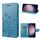 Per Samsung Galaxy S23+ 5G Custodia per cellulare in pelle con motivo floreale a farfalla (blu)