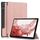 Per Samsung Galaxy Tab S9+ Custer custodia per tablet in pelle con supporto a 3 pieghe in puro colore (oro rosa) Per Samsung Galaxy Tab S9+ Custer custodia per tablet in pelle con supporto a 3 pieghe in puro colore (oro rosa)