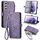 Custodia in pelle per Samsung Galaxy S23 5G con cerniera geometrica e fibbia laterale (viola) Custodia in pelle per Samsung Galaxy S23 5G con cerniera geometrica e fibbia laterale (viola)