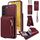 Per Samsung Galaxy S22 + 5G Crossbody Lanyard Zipper Wallet Custodia in pelle per telefono (vino rosso) Per Samsung Galaxy S22 + 5G Crossbody Lanyard Zipper Wallet Custodia in pelle per telefono (vino rosso)