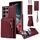 Per Samsung Galaxy S22 Ultra 5G Crossbody Lanyard Zipper Wallet Custodia in pelle per telefono (vino rosso) Per Samsung Galaxy S22 Ultra 5G Crossbody Lanyard Zipper Wallet Custodia in pelle per telefono (vino rosso)