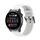 Per Huawei Watch 4 / Watch 4 Pro cinturino con fibbia nera in acciaio inossidabile in silicone tinta unita (bianco)