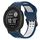 Per Garmin Instinct 2 Solar 22mm cinturino in silicone con fibbia inversa bicolore (blu + bianco) Per Garmin Instinct 2 Solar 22mm cinturino in silicone con fibbia inversa bicolore (blu + bianco)