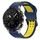 Per Garmin MARQ Athlete Gen 2 22mm Cinturino in silicone con fibbia inversa bicolore (blu + giallo) Per Garmin MARQ Athlete Gen 2 22mm Cinturino in silicone con fibbia inversa bicolore (blu + giallo)