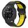 Per Garmin Instinct Crossover 22mm cinturino in silicone con fibbia inversa bicolore (nero + giallo) Per Garmin Instinct Crossover 22mm cinturino in silicone con fibbia inversa bicolore (nero + giallo)