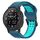 Per Garmin Instinct Crossover 22mm cinturino in silicone con fibbia inversa bicolore (blu + verde acqua) Per Garmin Instinct Crossover 22mm cinturino in silicone con fibbia inversa bicolore (blu + verde acqua)