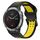 Per Garmin Fenix 6 22mm cinturino in silicone con fibbia inversa bicolore (nero + giallo)