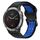 Per Garmin Fenix 6 22mm cinturino in silicone con fibbia inversa bicolore (nero + blu)