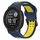 Per Garmin Instinct 2 22mm cinturino in silicone con fibbia inversa bicolore (blu + giallo) Per Garmin Instinct 2 22mm cinturino in silicone con fibbia inversa bicolore (blu + giallo)