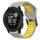 Per Garmin Instinct 22mm cinturino in silicone con fibbia inversa bicolore (grigio + giallo) Per Garmin Instinct 22mm cinturino in silicone con fibbia inversa bicolore (grigio + giallo)