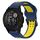 Per Garmin Descent G1 22mm cinturino in silicone con fibbia inversa bicolore (blu + giallo) Per Garmin Descent G1 22mm cinturino in silicone con fibbia inversa bicolore (blu + giallo)