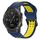 Per Garmin D2 Delta PX 26mm cinturino in silicone con fibbia inversa bicolore (blu + giallo) Per Garmin D2 Delta PX 26mm cinturino in silicone con fibbia inversa bicolore (blu + giallo)