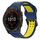 Per Garmin Fenix 7X Solar 26mm Cinturino in silicone con fibbia inversa bicolore (blu + giallo) Per Garmin Fenix 7X Solar 26mm Cinturino in silicone con fibbia inversa bicolore (blu + giallo)