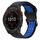 Per Garmin Fenix 7S Solar 20mm cinturino in silicone con fibbia inversa bicolore (nero + blu) Per Garmin Fenix 7S Solar 20mm cinturino in silicone con fibbia inversa bicolore (nero + blu)