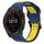 Per Garmin Fenix 7S Solar 20mm cinturino in silicone con fibbia inversa bicolore (blu + giallo) Per Garmin Fenix 7S Solar 20mm cinturino in silicone con fibbia inversa bicolore (blu + giallo)