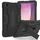 Per Lenovo Tab M8 4a generazione custodia per tablet PC ibrida in silicone a colori a contrasto con supporto (nero)
