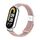Per Xiaomi Mi Band 8/8 NFC Metal Head + cinturino in nylon intrecciato con fibbia in acciaio (Starlight Pink)