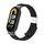 Per Xiaomi Mi Band 8/8 NFC Metal Head + cinturino in nylon intrecciato con fibbia in acciaio (Starlight Black)