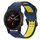 Per Garmin Fenix 5S Plus 20mm cinturino in silicone con fibbia inversa bicolore (blu + giallo) Per Garmin Fenix 5S Plus 20mm cinturino in silicone con fibbia inversa bicolore (blu + giallo)
