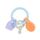 Neonato Massaggiagengive Comfort Braccialetto a mano anti-mangiare Forma chiave Molare Giocattolo in silicone (azzurro) Neonato Massaggiagengive Comfort Braccialetto a mano anti-mangiare Forma chiave Molare Giocattolo in silicone (azzurro)