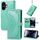 Per Ulefone Note 16 Pro Custodia in pelle goffrata fiore mandala (verde)