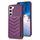 Per Samsung Galaxy S23+ 5G BF26 Custodia per telefono porta carte con motivo a onde (viola scuro)