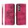 Per Samsung Galaxy S23 FE 5G Custodia a portafoglio in pelle con fiori in rilievo (vino rosso) Per Samsung Galaxy S23 FE 5G Custodia a portafoglio in pelle con fiori in rilievo (vino rosso)