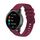 Per Huawei Watch 4/4 Pro cinturino in silicone a tinta unita con motivo a punti ondulati (rosso vino)
