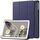 Per Google Pixel Tablet Custer Pure Color 3-Fold Holder Custodia per tablet in pelle intelligente (blu scuro) Per Google Pixel Tablet Custer Pure Color 3-Fold Holder Custodia per tablet in pelle intelligente (blu scuro)