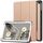 Per Google Pixel Tablet Custer Pure Color 3-Fold Holder Custodia per tablet in pelle intelligente (oro rosa) Per Google Pixel Tablet Custer Pure Color 3-Fold Holder Custodia per tablet in pelle intelligente (oro rosa)