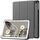 Per Google Pixel Tablet Custer Pure Color 3-Fold Holder Custodia per tablet in pelle intelligente (grigio) Per Google Pixel Tablet Custer Pure Color 3-Fold Holder Custodia per tablet in pelle intelligente (grigio)