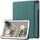 Per Google Pixel Tablet Custer Pure Color 3-Fold Holder Custodia per tablet in pelle intelligente (verde scuro) Per Google Pixel Tablet Custer Pure Color 3-Fold Holder Custodia per tablet in pelle intelligente (verde scuro)