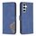 Per Samsung Galaxy S23 FE 5G Custodia in pelle con struttura a rombo con fibbia magnetica (blu) Per Samsung Galaxy S23 FE 5G Custodia in pelle con struttura a rombo con fibbia magnetica (blu)