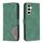 Per Samsung Galaxy S23 FE 5G Custodia per telefono in pelle con struttura a rombo con fibbia magnetica (verde) Per Samsung Galaxy S23 FE 5G Custodia per telefono in pelle con struttura a rombo con fibbia magnetica (verde)