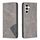 Custodia in pelle magnetica per Samsung Galaxy S23 FE 5G con struttura a rombo (grigio) Custodia in pelle magnetica per Samsung Galaxy S23 FE 5G con struttura a rombo (grigio)