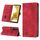 Custodia in pelle goffrata per Samsung Galaxy S22 5G (rossa)
