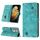 Custodia in pelle goffrata per Samsung Galaxy S21 Ultra 5G (verde)