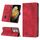 Custodia in pelle goffrata per Samsung Galaxy S21 Ultra 5G (rossa)